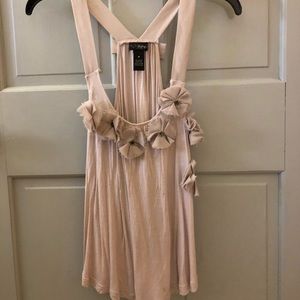 Grey tank top with flowers
